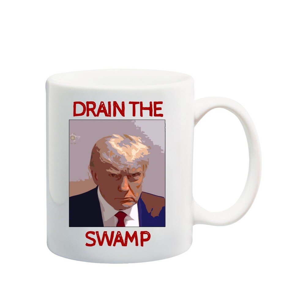 Donald Trump Mugshot Drain The Swamp Mug 2024 Arrest Funny Political Mug Arrest